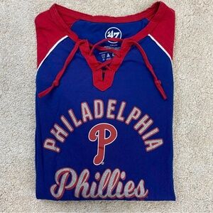 '47 Philadelphia Phillies Graphic Long Sleeve Shirt Size S